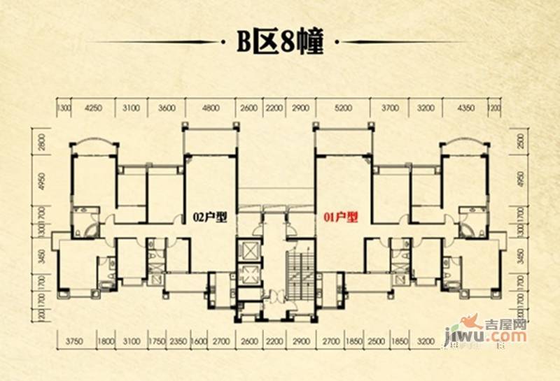 南国豪苑4室2厅3卫180㎡户型图