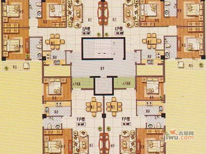 君悦花园2室2厅1卫82㎡户型图