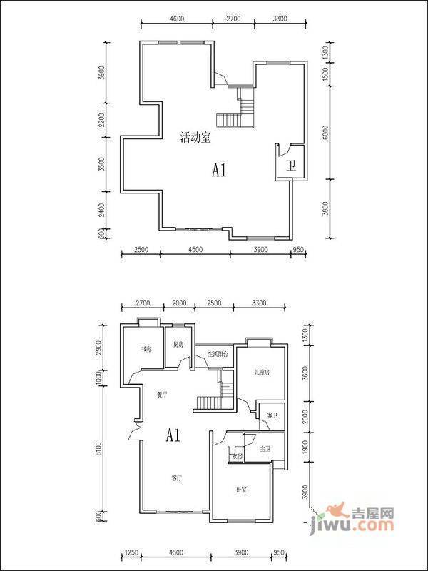 福泉嘉园3室2厅2卫251.6㎡户型图