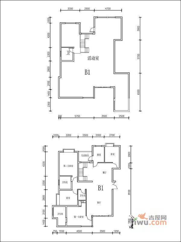 福泉嘉园3室2厅2卫251.6㎡户型图