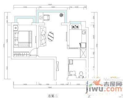 瀛滨寓家园3室2厅1卫88.6㎡户型图