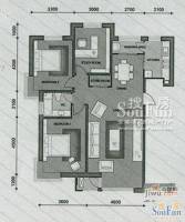 凯荣国际花园3室2厅1卫136.3㎡户型图