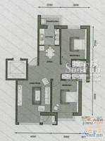 凯荣国际花园2室2厅1卫98.9㎡户型图