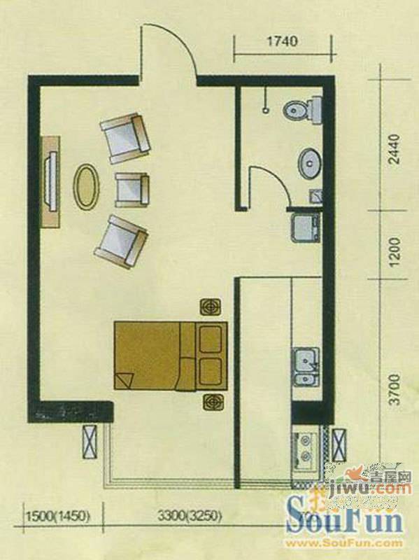 博隆金水湾家园3室2厅2卫131.7㎡户型图