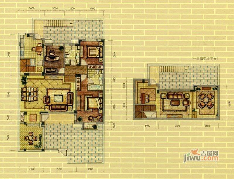 万科魅力之城2室2厅1卫88㎡户型图