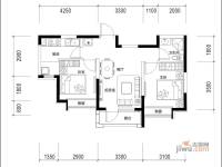 凯德俪锦城西湖叠院2室2厅1卫71㎡户型图