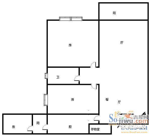 御龙家园3室2厅1卫户型图