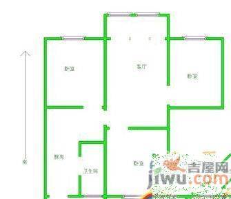 格林生活坊三期2室2厅1卫93㎡户型图