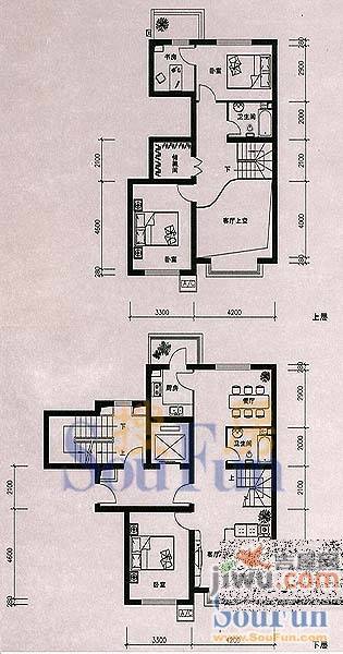 富丽阳光2室2厅1卫户型图