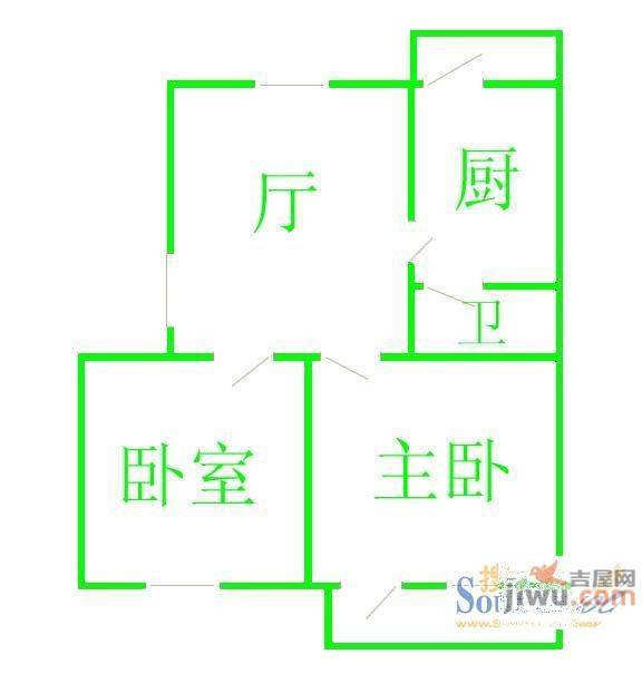 华瑞家园2室2厅1卫100.2㎡户型图