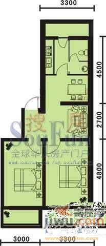 青阳四季园2室2厅1卫82.1㎡户型图