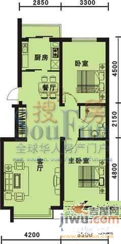 青阳四季园2室2厅1卫82.1㎡户型图