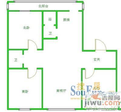 广昌小区1室1厅1卫户型图