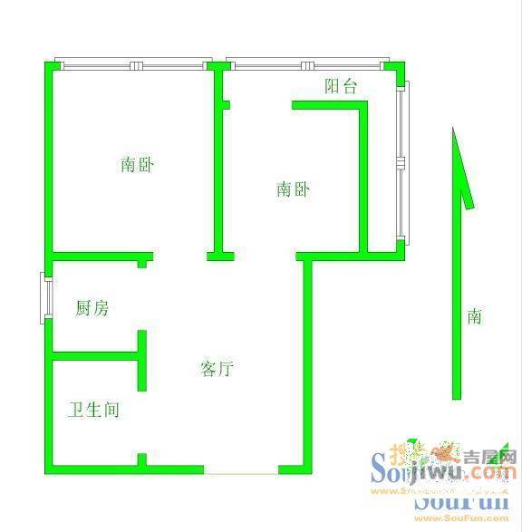 广昌小区1室1厅1卫户型图