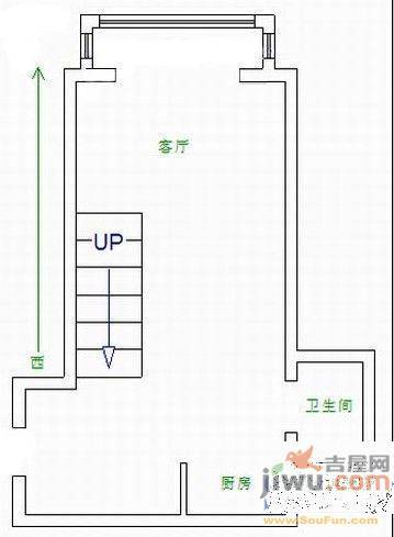 中粮大悦城2室1厅1卫88㎡户型图