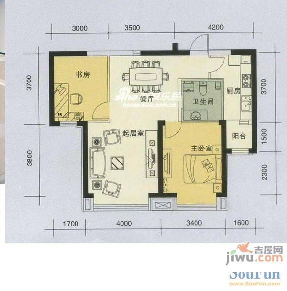 双鑫家园(沈河)3室2厅2卫144㎡户型图