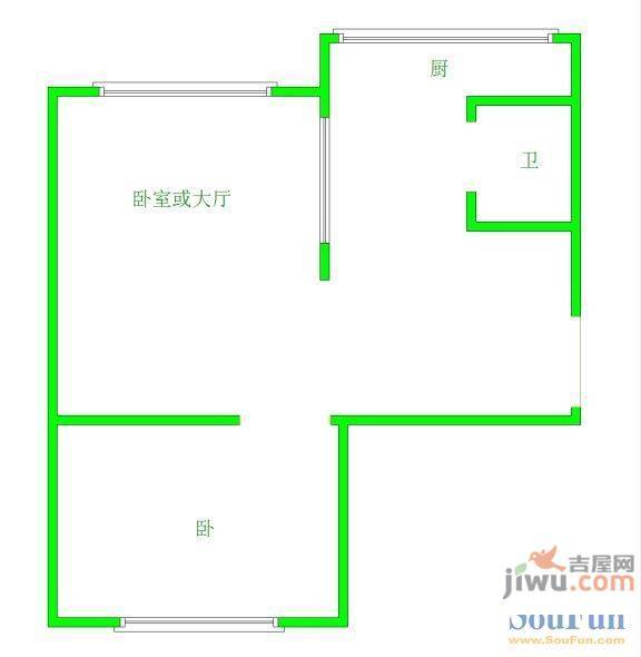 杏林小区3室1厅1卫79㎡户型图