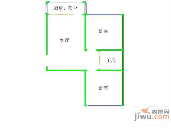 杏林小区3室1厅1卫79㎡户型图