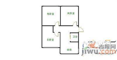 万柳塘社区1室1厅1卫51㎡户型图