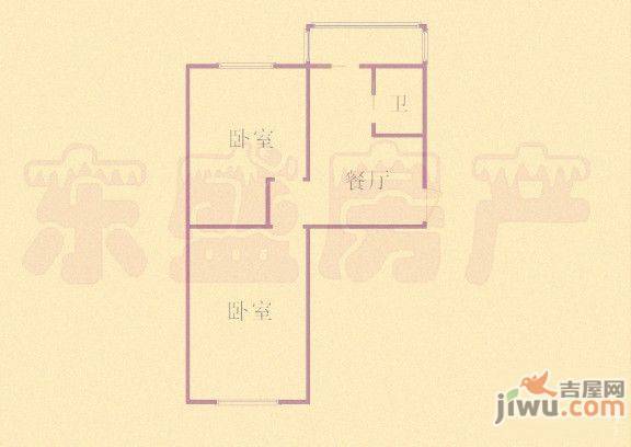 茂泉小区2室2厅2卫117㎡户型图