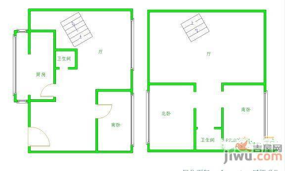 茂泉小区2室2厅2卫117㎡户型图