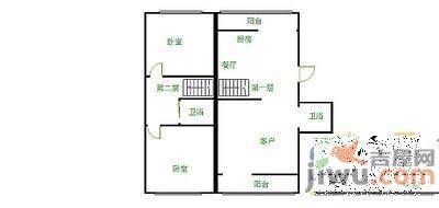 茂泉小区2室2厅2卫117㎡户型图