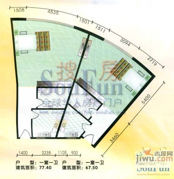 祥瑞家园3室1厅1卫133.7㎡户型图