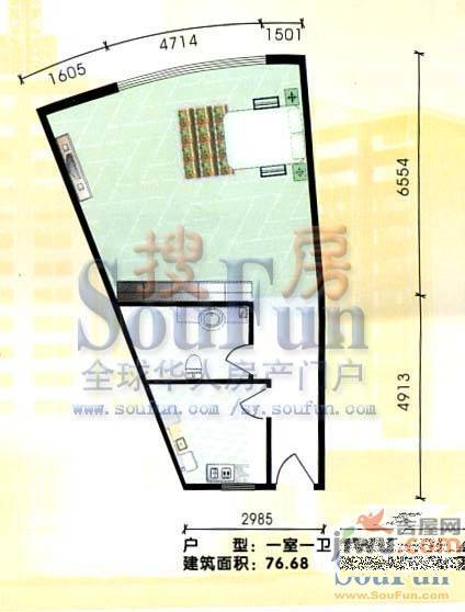 祥瑞家园3室1厅1卫133.7㎡户型图