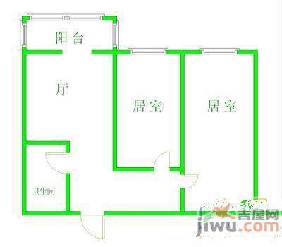 晓春社区2室1厅1卫120㎡户型图