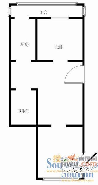 金生社区3室1厅1卫109㎡户型图