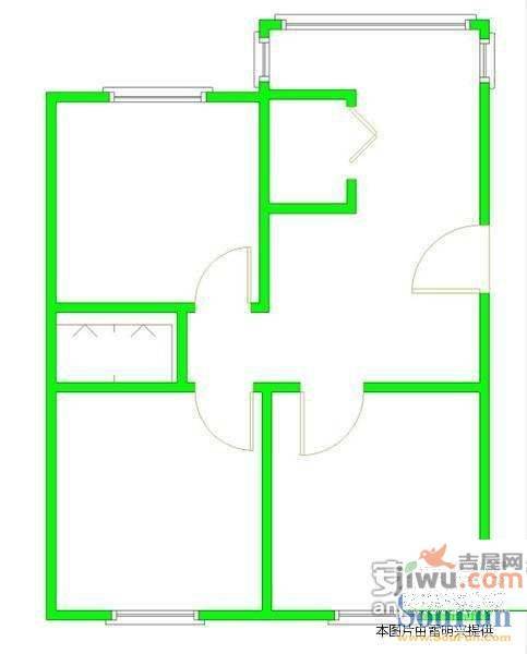 金生社区3室1厅1卫109㎡户型图