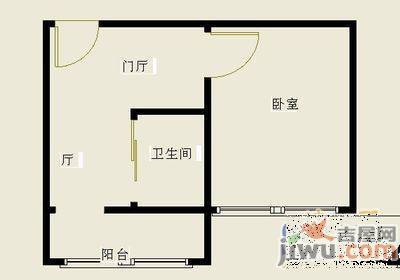 福安小区1室1厅1卫39㎡户型图