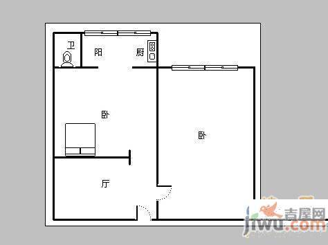 天坛小区2室1厅1卫72㎡户型图