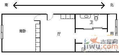 天坛小区2室1厅1卫72㎡户型图