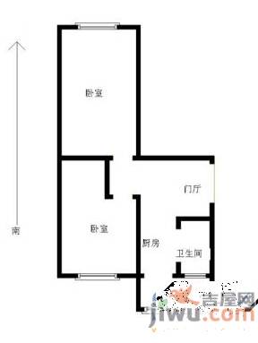 天坛小区2室1厅1卫72㎡户型图