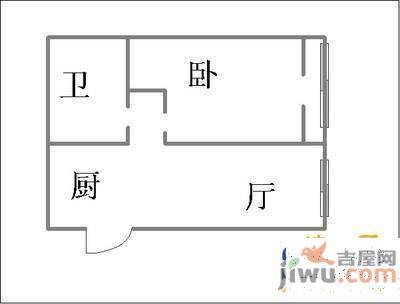 中粮大悦城2室1厅1卫88㎡户型图