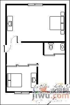 爱民社区2室1厅1卫62㎡户型图