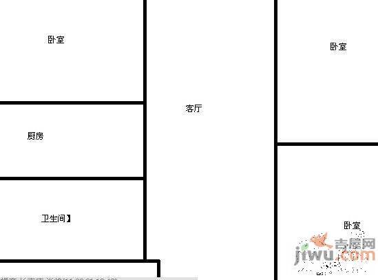 长青小区2室1厅1卫84㎡户型图