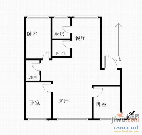 瑞士家园2室2厅1卫109㎡户型图