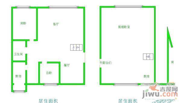 瑞士家园2室2厅1卫109㎡户型图