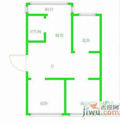 万宝社区3室1厅1卫80㎡户型图