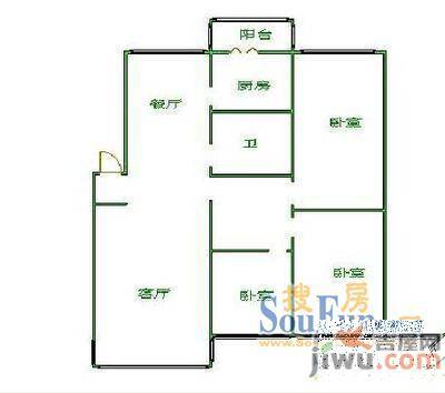 洮昌小区3室3厅2卫147㎡户型图