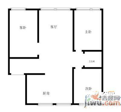 洮昌小区3室3厅2卫147㎡户型图