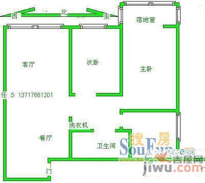 城乡小区1室1厅1卫户型图