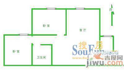 城乡小区1室1厅1卫户型图