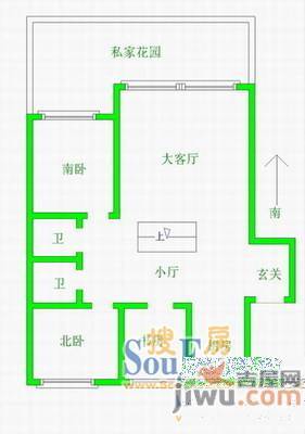 祥和家园2室1厅1卫户型图