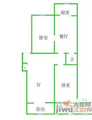 可久小区3室2厅1卫127㎡户型图