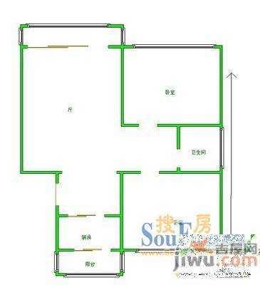 警安小区2室1厅1卫户型图