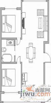 卉盛家园2室2厅1卫120㎡户型图