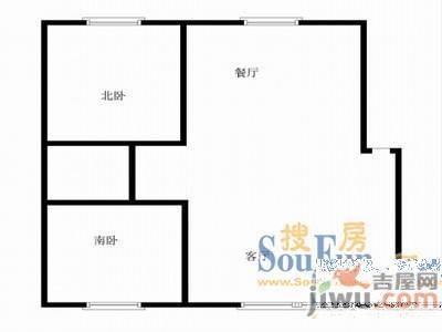 洮昌花园1室1厅1卫户型图